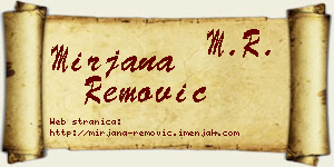 Mirjana Remović vizit kartica